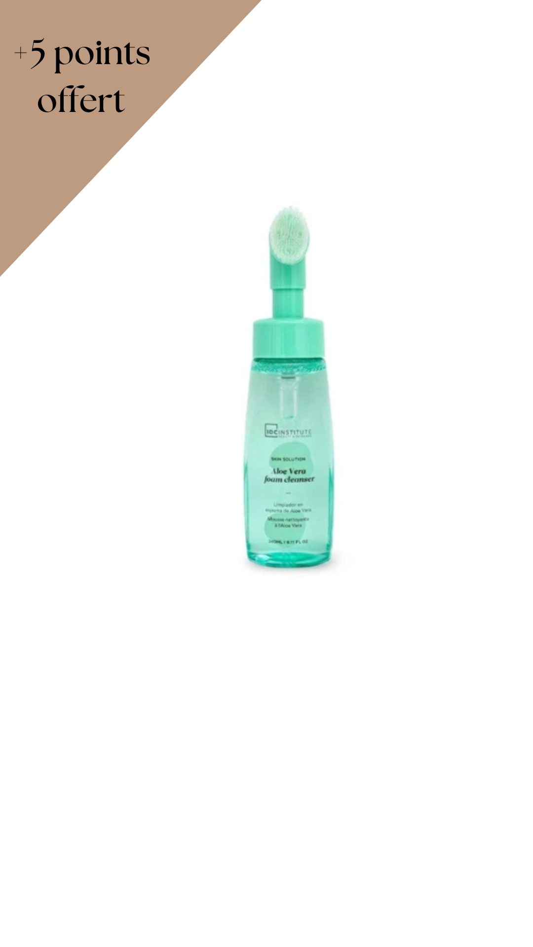 Mousse nettoyante avec brosse aloe Vera